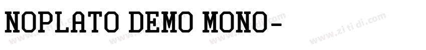 Noplato Demo Mono字体转换
